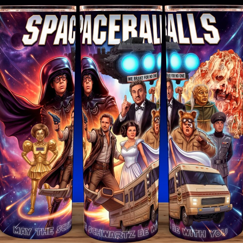 Spaceballs 80s Comedy Scifi Movie Coffee Cup Mug  Tumbler 20oz